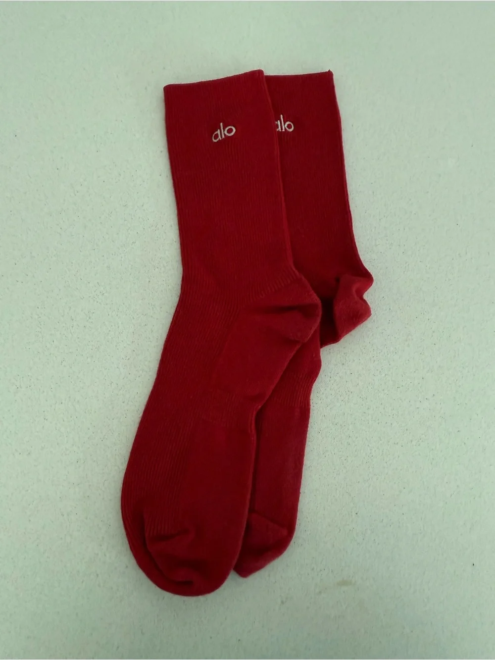 ALO Yoga Red Crew Socks